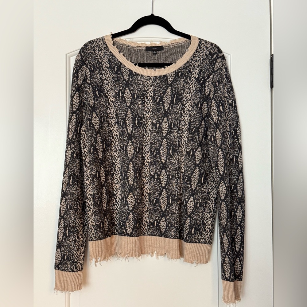 Snakeskin Print Sweater